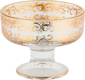 طقم كاسات ايس كريم الاميرات زجاج السيف بلص، 3 قطع - شفاف ذهبي product image 2