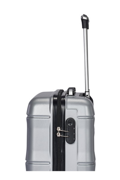 طقم شنط سفر ABS ليمرا، 3 مقاسات، 4 عجلات، قفل ارقام، WM-208 - رمادي product image 6