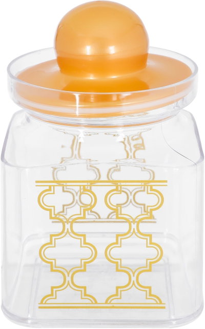 طقم علب بهارات بلاستيك السيف غاليري، بغطاء ذهبي، 3 قطع - شفاف product image 4