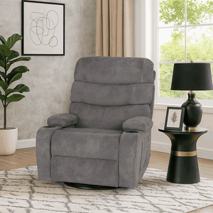 Fabric Swivel Reclining Chairs, 100×80×50 Cm - Grey product image 2