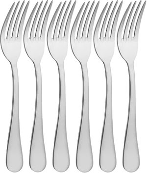 طقم شوك استيل حلا السيف غاليري، سادة، 6 قطع - فضي product image