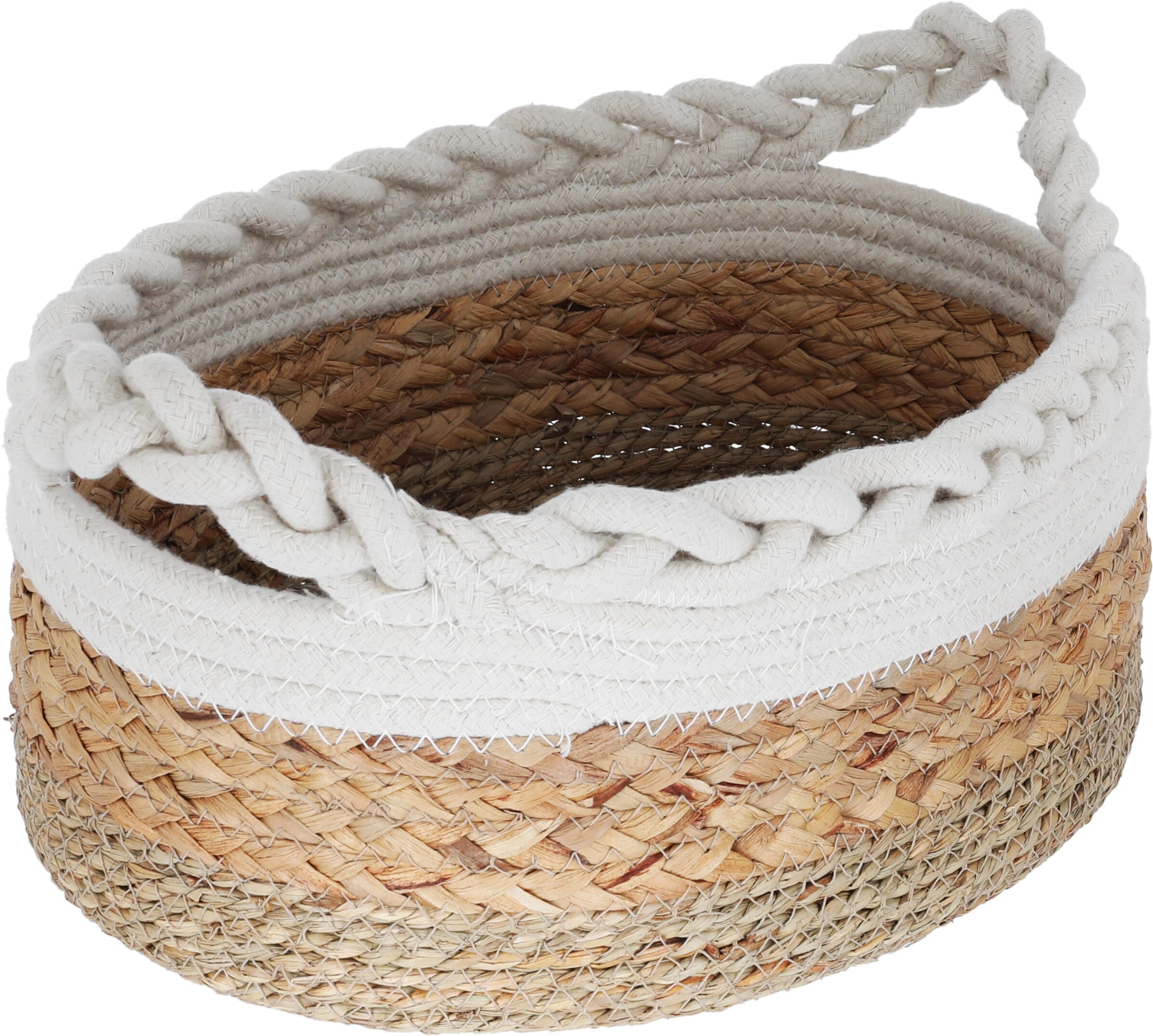 Al Saif Gallery Cotton Baskets Set, 25-30-28 cm, 3 Pieces, Round - Beige product image 3