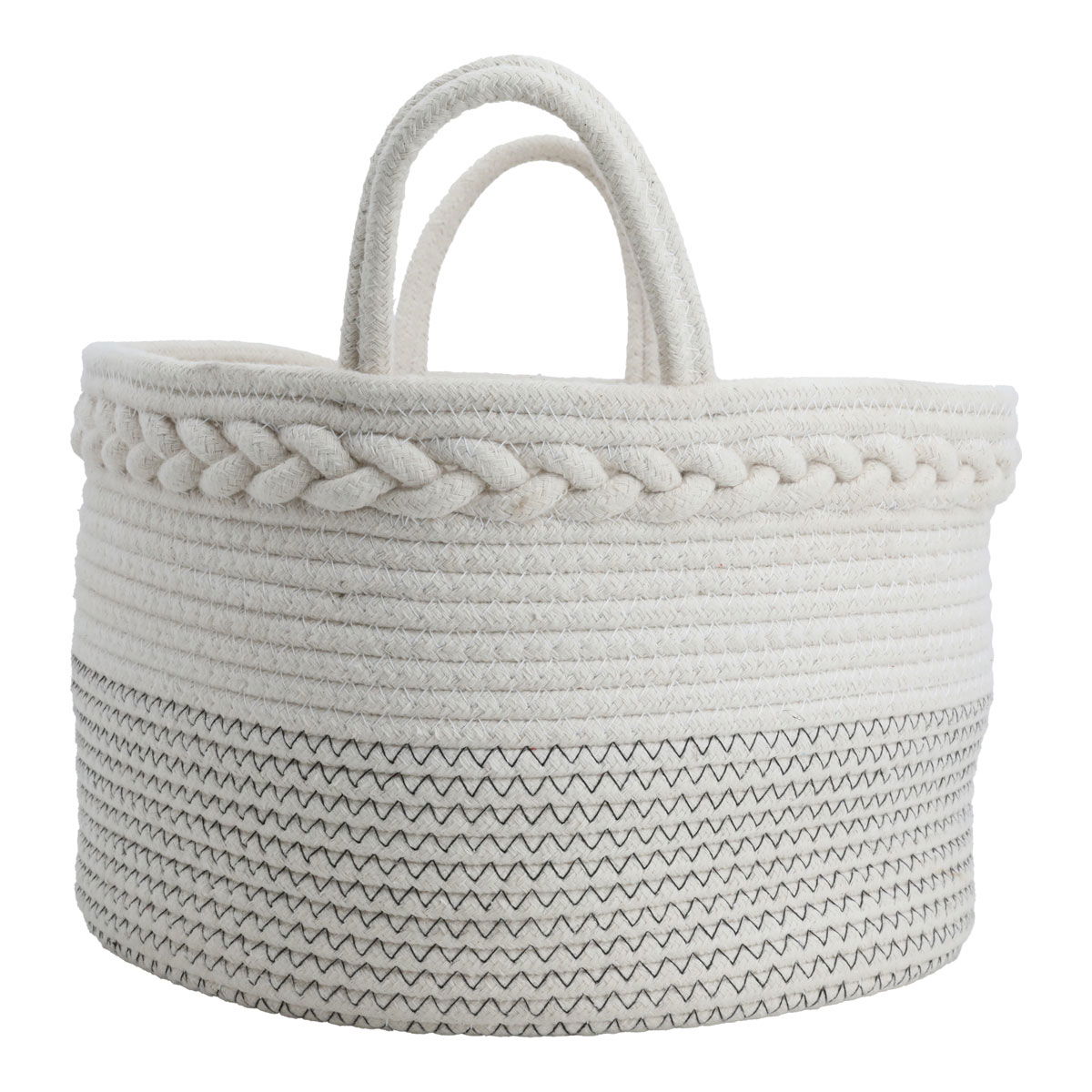 Al Saif Gallery Cotton Baskets Set, 3 Pieces - White product image 2
