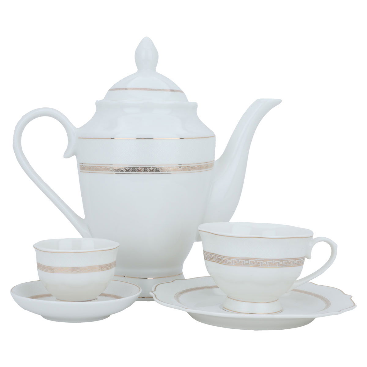 Al Saif Gallery porcelain dining set, round, 65 pieces - white product image 2