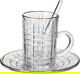 طقم بيالات شاي وقهوة زجاج السيف غاليري، 30 قطعة - شفاف product image 4