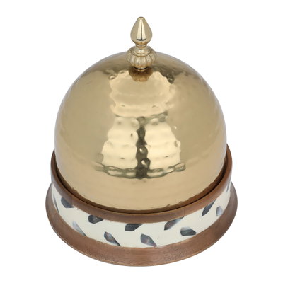 حافظة طعام خشب العين الاندلسية، 24 سم - ذهبي بني product image 1