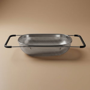 مصفاة متحركة بيد ستانلس استيل السيف غاليري، 34x23.5x8.5 سم، بيضاوي، عميق - فضي product image