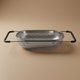 Al Saif Gallery Stainless Steel Handle Movable Strainer, 34x23.5x8.5 cm, Oval, Deep - Silver product image 1