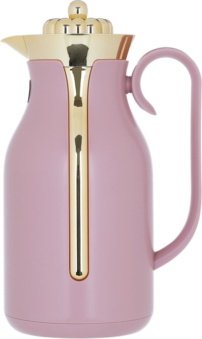 Timeless Rayana Thermos, 1 liter, golden lid, thermal glass inner shell, plastic outer shell - light pink product image 2