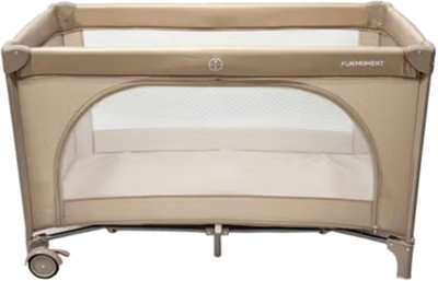 سرير اطفال فان مومنت، 125×65 سم، قابلة للطي - بيج product image 1