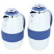 Al Saif Gallery thermos set, two pieces, 0.7/1 liter, glass inner container, plastic outer shell - white blue product image 2