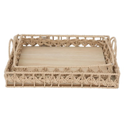 طوفرية خوص السيف غاليري، 2 قطعة - بيج product image 1