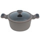 قدر طبخ جرانيت روبوست، 24سم، غطاء زجاج بسيلكون - بني فاتح product image 3