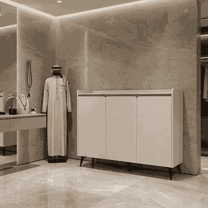 خزانة احذية خشب MDF، 32×120×95 سم، 3 ابواب - أبيض product image