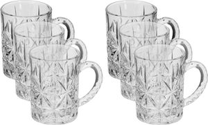Saif Gallery Bialat Max Glass Tea Set, 6 Pieces, Glass Handle - Transparent product image