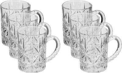 Saif Gallery Bialat Max Glass Tea Set, 6 Pieces, Glass Handle - Transparent product image 1
