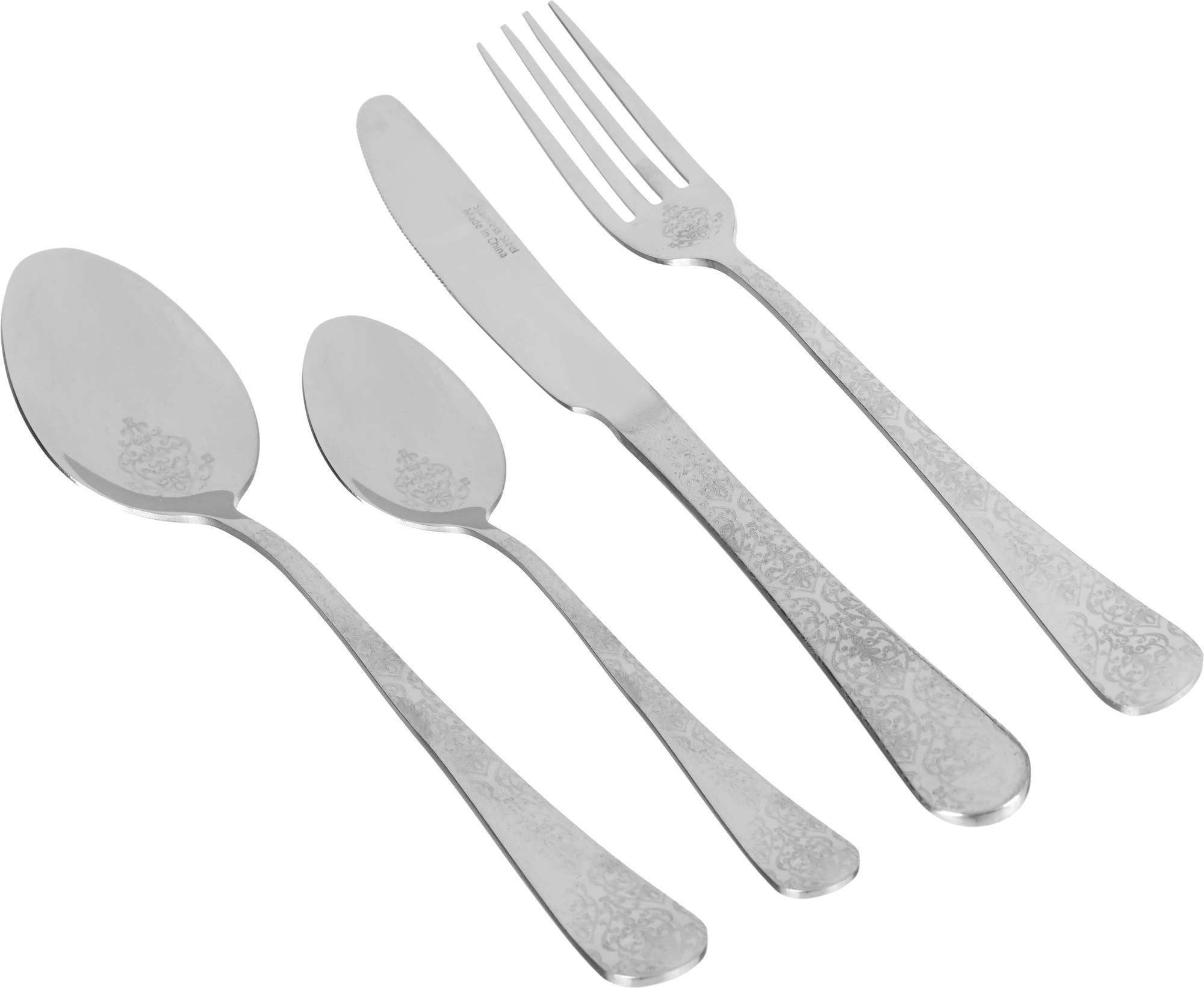 Al Saif Gallery steel cutlery set, 24 pieces - silver product image
