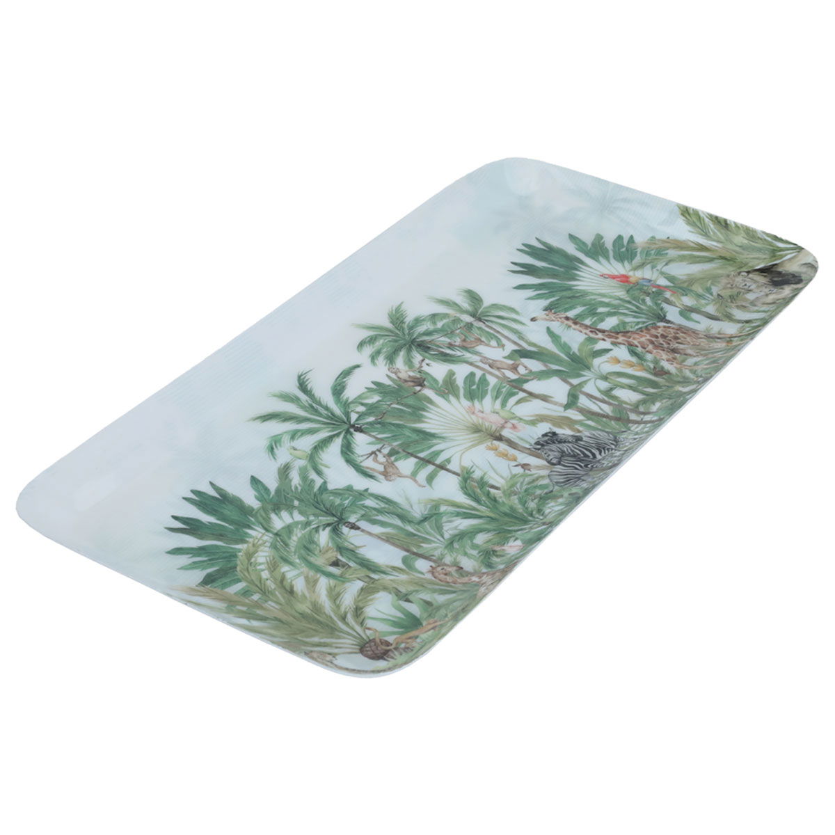 Al Saif Gallery porcelain dessert serving dish, 42 x 20.5 x 2 cm, wooded, rectangular - green product image 2