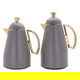 Al Saif Gallery Ruwaida thermos set, 1 liter, thermal glass inner container, steel outer shell - dark gray product image 1