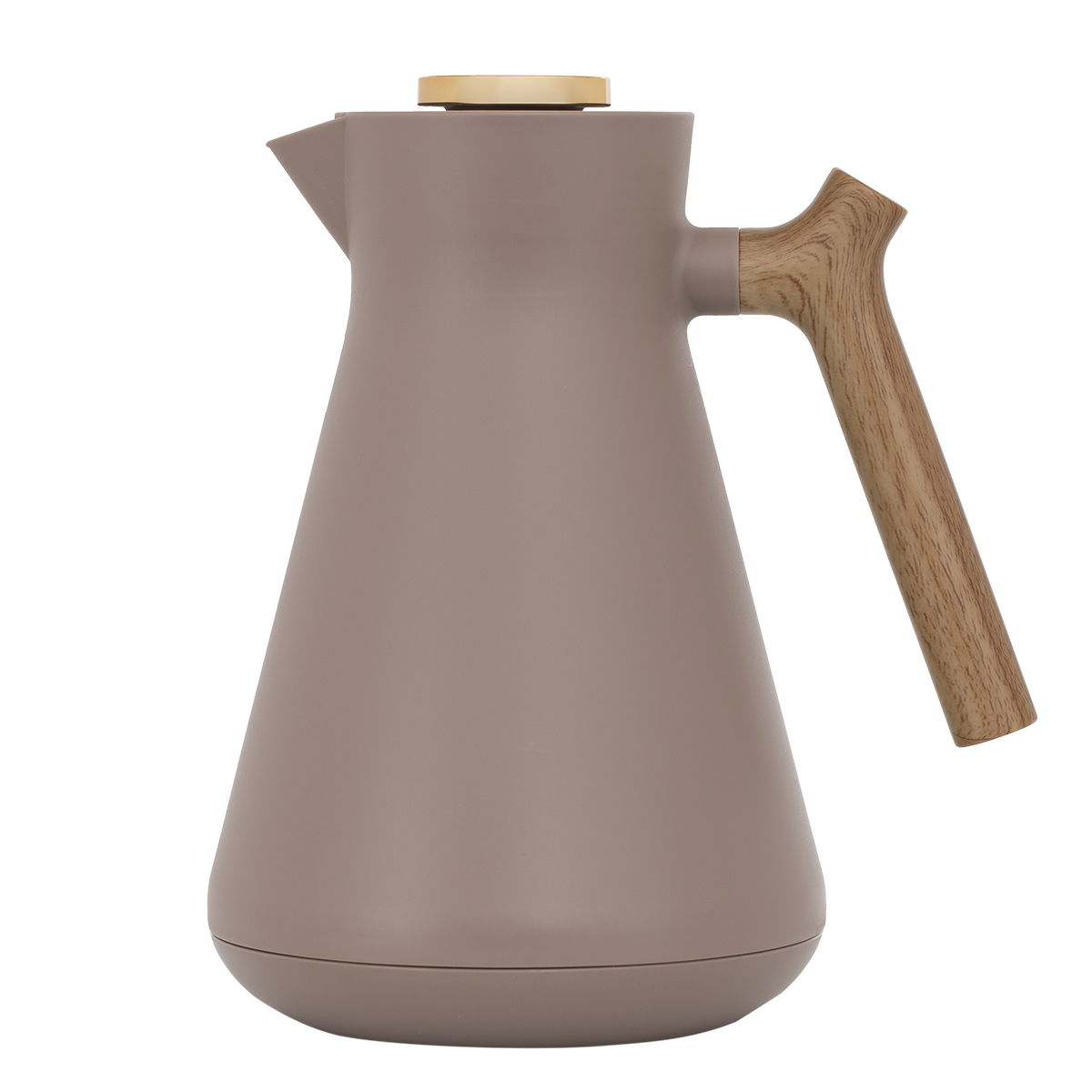 Everest Amada Thermos, 1 liter, wooden handle, thermal glass inner shell, plastic outer shell - brown product image
