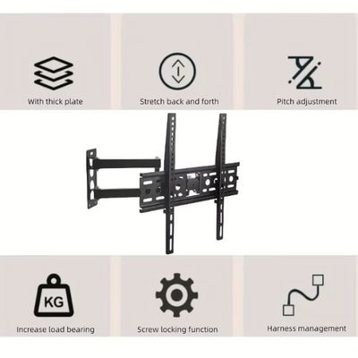 حامل تلفزيون حائط متحرك معدن فيسيو، 26-55 بوصة، VBM2655 - اسود product image 4