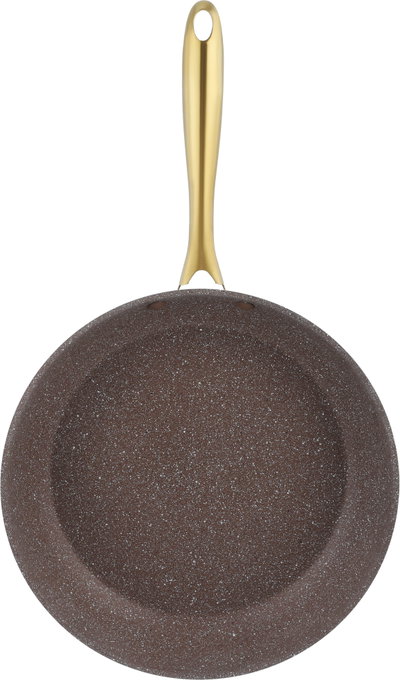 Rocky Granite Cookware Set with Glass Lid and Gold Handle, 7 Pieces - Beige product image 6