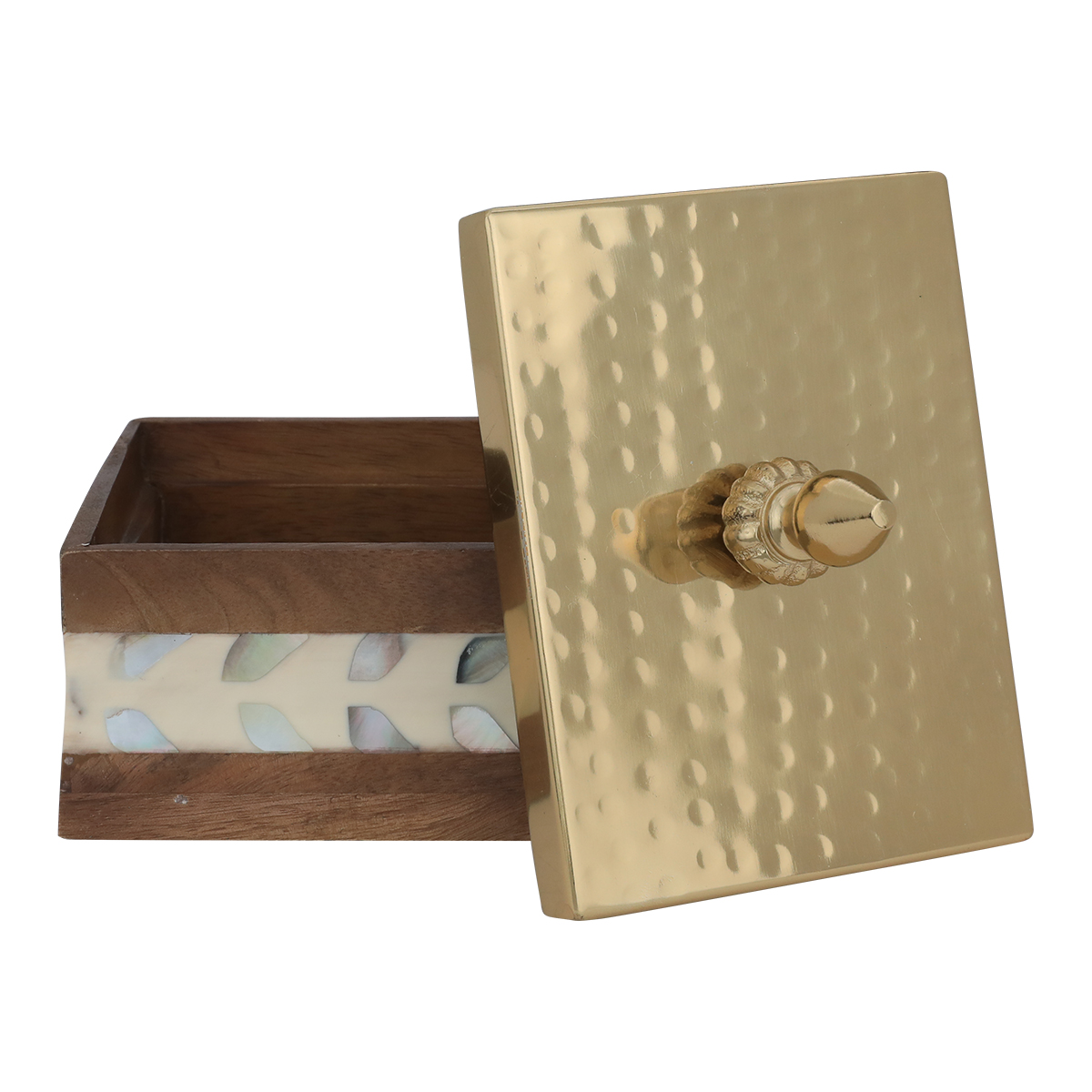 Al Ain Andalusia Wooden Storage Box with Lid, 15 x 12 x 6 cm, Rectangle - Multi Color product image 2