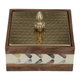 علبة تخزين بغطاء خشب العين الأندلسية، 13×13×6 سم، مربع - متعدد الألوان product image 4