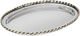 Al Saif Gallery steel serving plate, 19 x 16 x 2.6 cm, oval - silver product image 2