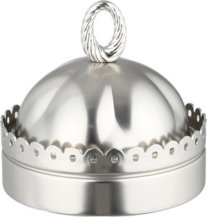 تمرية بغطاء ستانلس استيل السيف غاليري، 11.7x11.7x8.8 سم، دائري - فضي مطفي product image