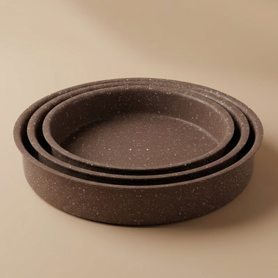 طقم صواني فرن جرانيت صافلون، 3 قطع - بني product image 1