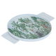 Tofariya Al Saif Gallery porcelain dessert serving tray, round, with two hands, 30.5 x 21 x 1 cm - green product image 1