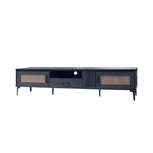 وحدة تلفاز مودرن خشب MDF، 46×200×40 سم - رمادي غامق product image 2