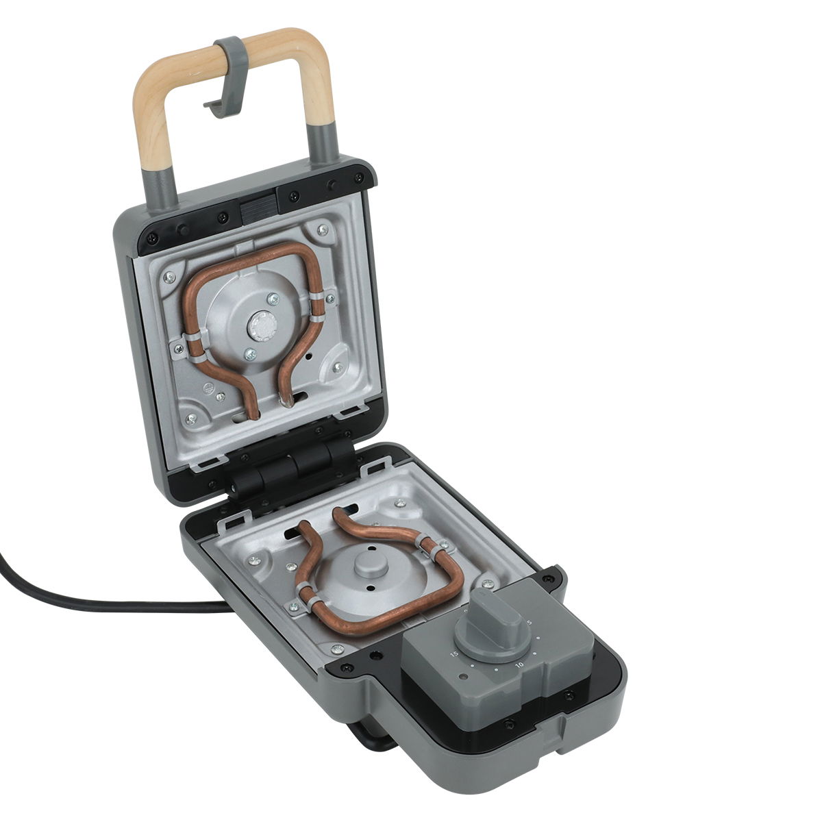 Edison Sandwich And Waffle Maker, 600 Watt, 2×1 - Dark Grey product image 4