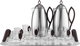 Al Saif Gallery Al Ola Thermos Set, 21 Pieces, with Serving Tray, Tea & Coffee Cups - Silver product image 2