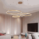 Meshkati Modern chandelier, 3 different sizes, 60 watts, aluminum acrylic - gold product image 1