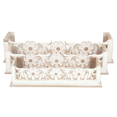 طقم ارفف خشب السيف غاليري، 3 قطع - ابيض product image 2