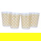 Geek with Al Saif Gallery acrylic cups, 1.5 liters / 400 ml, golden pattern, 5 pieces - clear product image 3