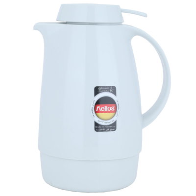 Helios thermos, 1 liter, thermal glass inner container, plastic outer shell - white product image 2