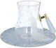 Saif Gallery Peacock Glass Tea Bialat Set, 180 ml, Porcelain Saucers, 12 Pieces - Clear product image 2