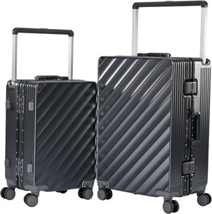 Limra LMA-1903 Polycarbonate Luggage Set, 2 Sizes, 4 Wheels - Dark Grey product image