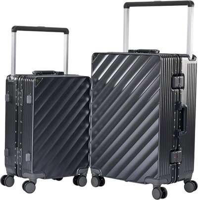 Limra LMA-1903 Polycarbonate Luggage Set, 2 Sizes, 4 Wheels - Dark Grey product image 1