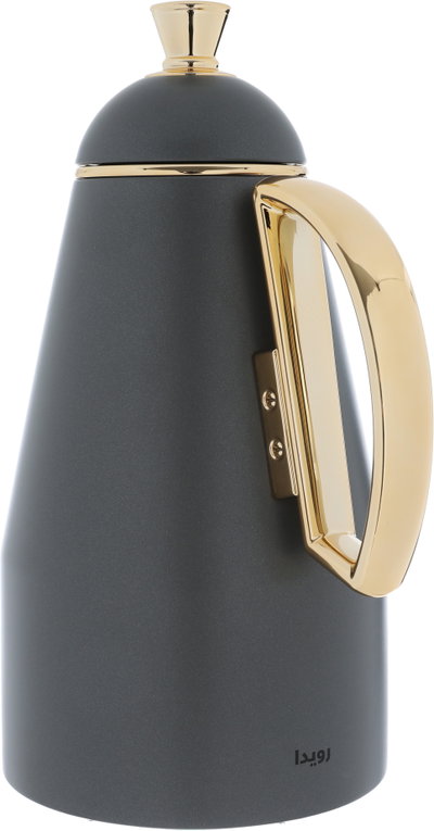 Al Saif Gallery Rewaida Thremos Set, 1L-0.75L, 2 Beads, Thermal Glass Inner Case, Steel Outer Structure - Grey product image 4