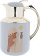 Al Saif Gallery Florya Pro thermos set, 0.5/1 liter, 2 pieces, thermal glass inner shell, steel outer shell - gray with gold product image 2