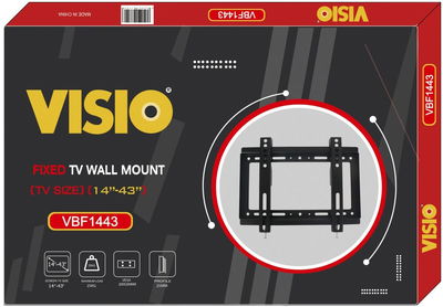 حامل تلفزيون ارضي معدن فيسيو، 14-43 بوصة، VBF1443 - اسود product image 3