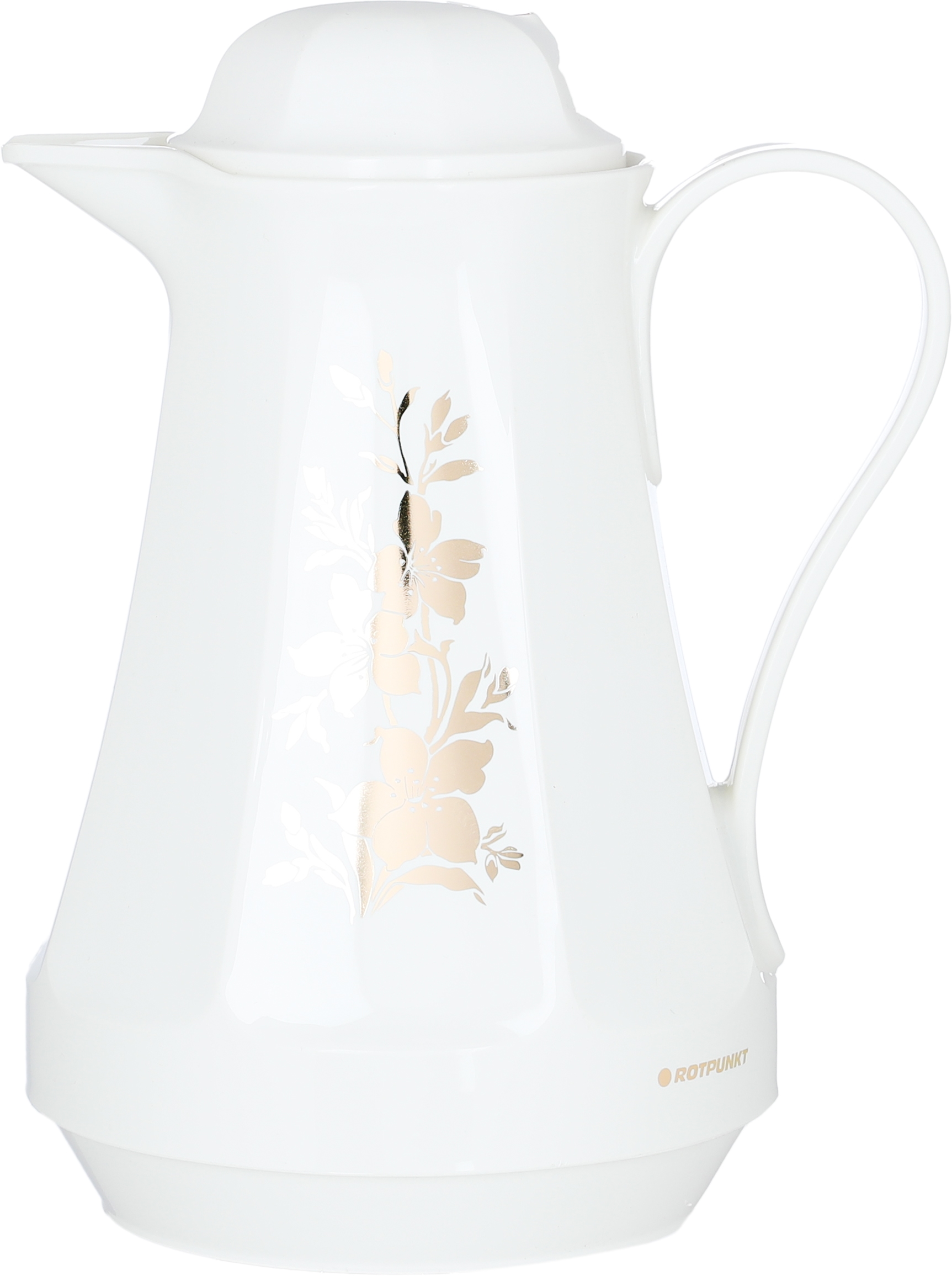 Rotpont Thermos, 1 liter, glass inner shell, plastic outer shell - pearl white product image