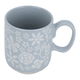Al Saif Gallery porcelain mug, 400 ml, rose pattern, handle - grey product image 2