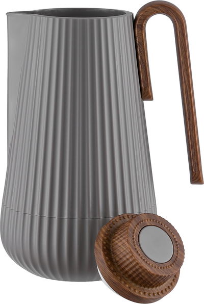 ترمس سمو جلوري، 0.7 لتر، يد خشبي، الخامة الداخلية زجاج، ضغاط - كابتشينو خشبي product image 4