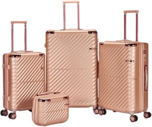 LIMRA Luggage Set, 4 Wheels, 4 Bags, Zipper Closure, 360° Rotating, WM-114 - Gold product image