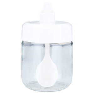Al Saif Gallery glass container, with spoon, with lid - transparent product image 2